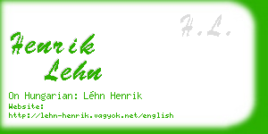 henrik lehn business card